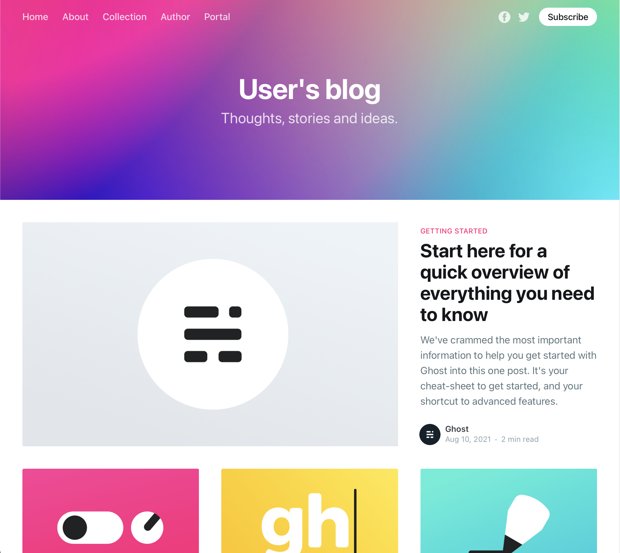 ghost-blog-homepage