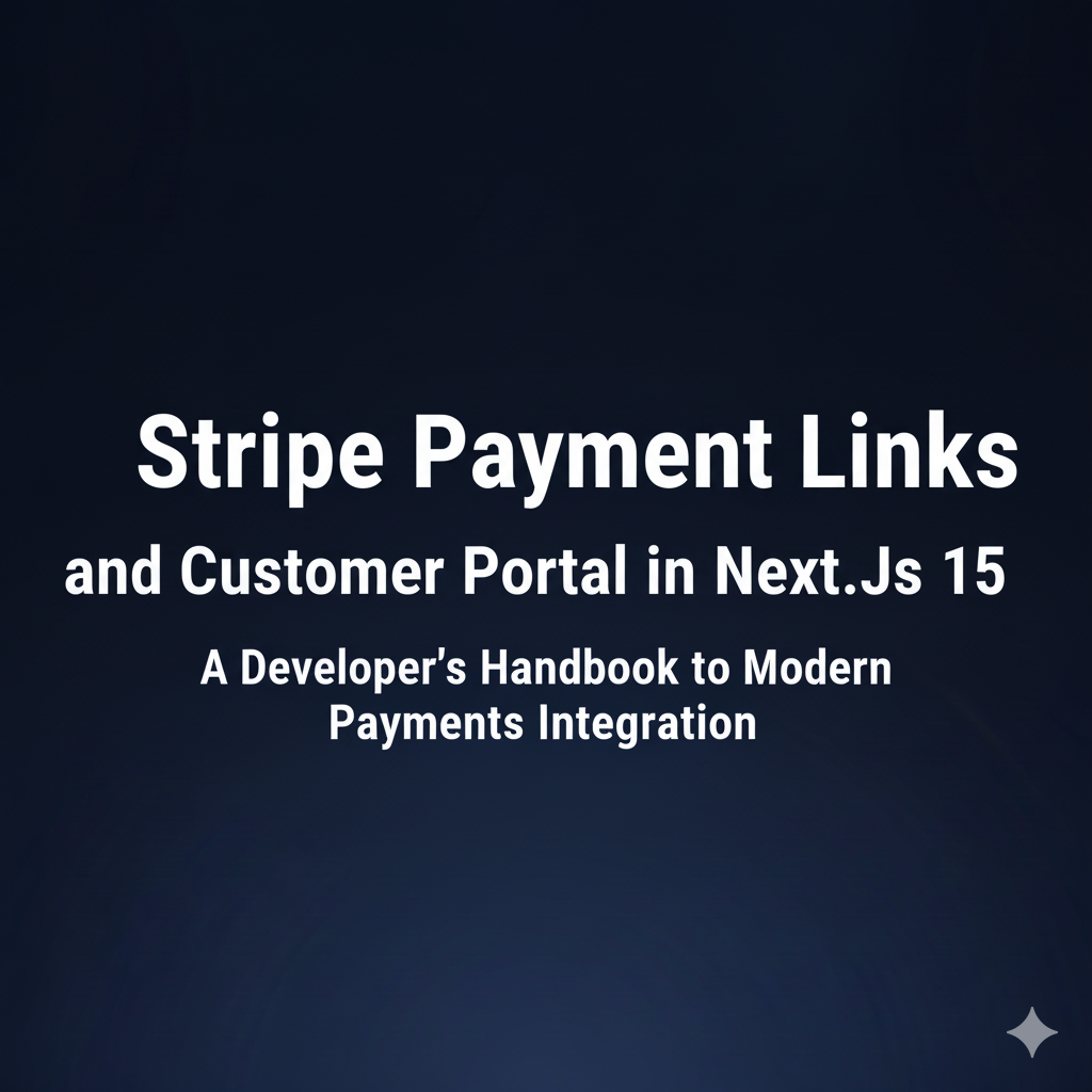 Stripe Payment Links and Customer Portal in Next.js 15