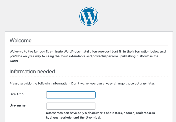 WordPress-setup